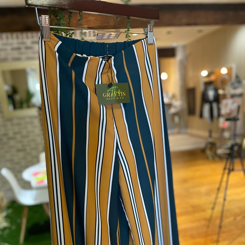 Mella Mustard Multi-Color Pant - Picture 2 of 3